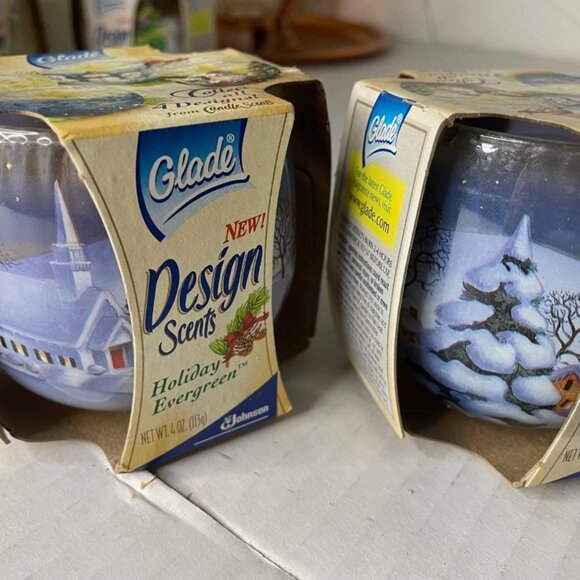 Glade Candle Scents 3 - Holiday Evergreen Christmas Scenes 4oz Each Retired NEW - Picture 4 of 6